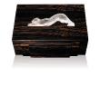Cave à cigares zeila en édition numérotée, ébène naturel avec cristal incolore, 70 cigares ébène naturel - Lalique